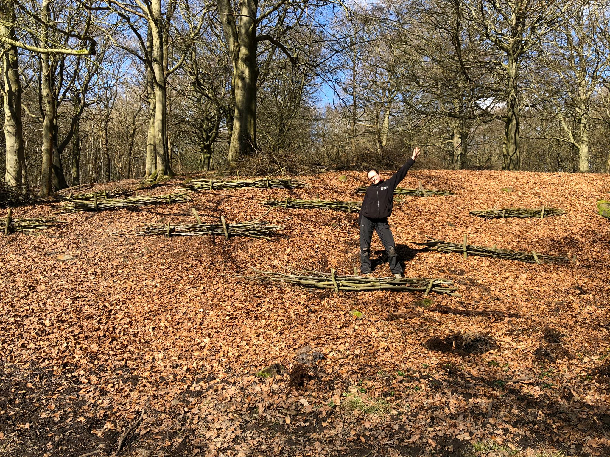 Lorna doing fieldwork in the woods